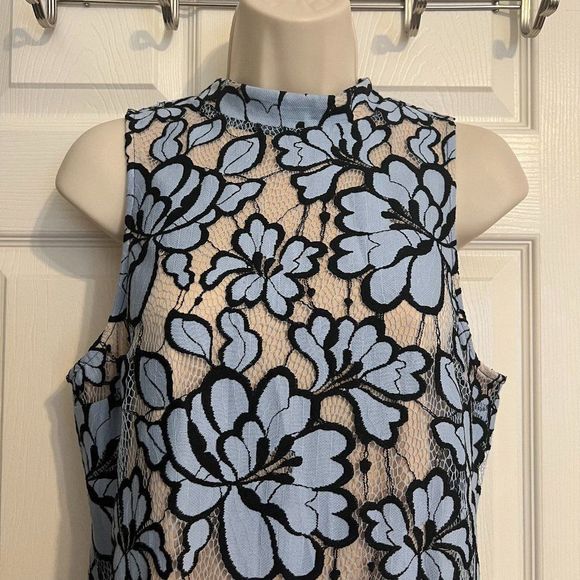 Plenty by Tracy Reese Floral Lace Dress in Black and Blue - Picture 3 of 8